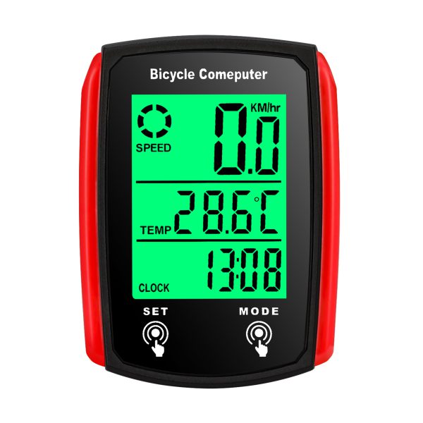 Outdoor mountain bike odometer, waterproof large screen racing meter