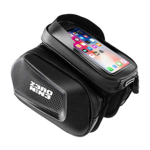 Bicycle front beam bag, mountain bike mobile phone storage bag